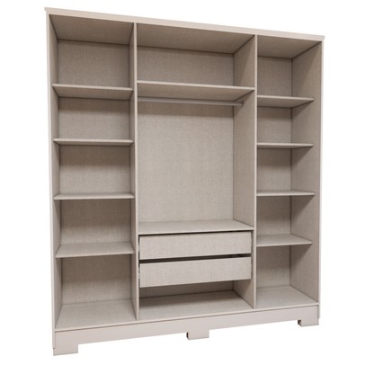 Guarda-Roupa Casal Varsóvia 4 Portas 2 Gavetas Branco - Panorama Móveis