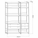 Estante para Livros Industrial Benjamin 4 Gavetas Pinus - Pnr Móveis