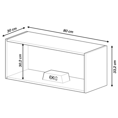 Armário Aéreo Cozinha 80 Cm 1 Porta Basculante 8035 Fumê/Grafite - Quiditá Móveis