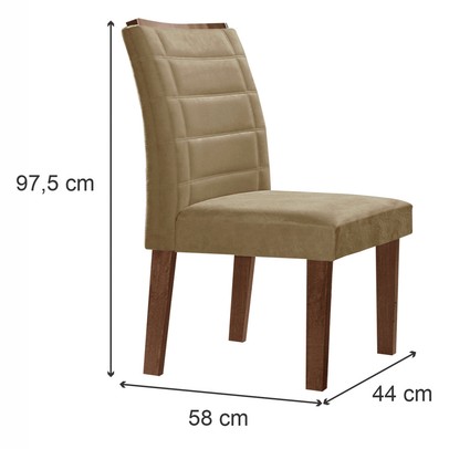 Mesa de Jantar 8 Lugares Genova com Vidro Chocolate/Off White/Marrom Claro - Cel Móveis