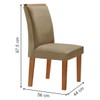 Mesa de Jantar 6 Lugares Genova/Luísa com Vidro Cinamomo/Off White/Marrom Claro - Cel Móveis