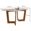 Mesa de Jantar 6 Lugares Nápoles/Luísa com Vidro Cinamomo/Off White/Marrom Claro - Cel Móveis