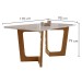 Mesa de Jantar 6 Lugares Nápoles/Luísa com Vidro Cinamomo/Off White/Bege - Cel Móveis
