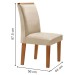 Mesa de Jantar 6 Lugares Nápoles/Luísa com Vidro Cinamomo/Off White/Bege - Cel Móveis