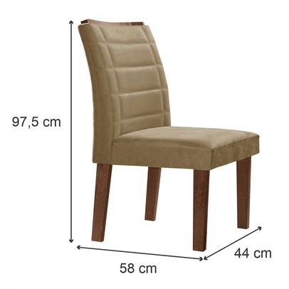 Mesa de Jantar 8 Lugares Nápoles/Genova com Vidro Chocolate/Off White/Marrom Claro - Cel Móveis