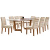 Mesa de Jantar 8 Lugares Nápoles/Genova com Vidro Cinamomo/Off White/Bege - Cel Móveis