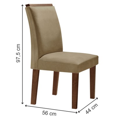 Mesa de Jantar 8 Lugares Nápoles/Luísa com Vidro Chocolate/Off White/Marrom Claro - Cel Móveis