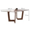 Mesa de Jantar 8 Lugares Nápoles/Luísa com Vidro Chocolate/Off White/Bege - Cel Móveis