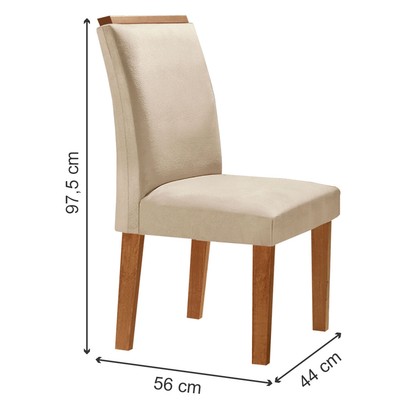 Mesa de Jantar 8 Lugares Nápoles/Luísa com Vidro Cinamomo/Off White/Bege - Cel Móveis