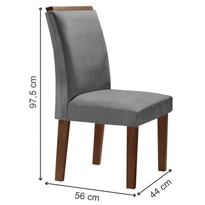 Mesa de Jantar 8 Lugares Nápoles/Luísa com Vidro Chocolate/Off White/Cinza - Cel Móveis