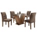 Mesa de Jantar 4 Lugares Classic/Vitória com Vidro Chocolate/Animale Marrom - Cel Móveis