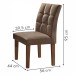 Mesa de Jantar 4 Lugares Classic/Vitória com Vidro Chocolate/Animale Marrom - Cel Móveis