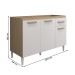 Balcão de Cozinha para Pia 3 Portas 1 Gaveta Atacama/Off White - Aramóveis