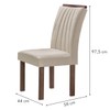 Mesa de Jantar 4 Lugares Kansas/Arizona com Vidro Chocolate/Off White/Suede Bege 17990 - Cel Móveis