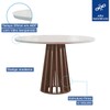 Mesa de Jantar 4 Lugares Kansas/Arizona com Vidro Chocolate/Off White/Suede Cinza 17990 - Cel Móveis