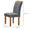 Mesa de Jantar 4 Lugares Kansas/Arizona com Vidro Cinamomo/Off White/Suede Cinza 17990 - Cel Móveis