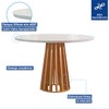 Mesa de Jantar 4 Lugares Kansas/Arizona com Vidro Cinamomo/Off White/Suede Cinza 17990 - Cel Móveis