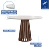 Mesa de Jantar 4 Lugares Kansas/Arthus com Vidro Chocolate/Off White/Suede Cru 17991 - Cel Móveis