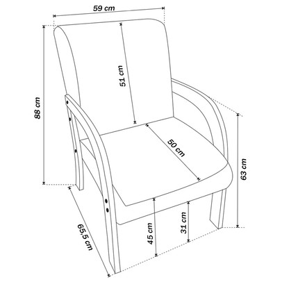 Poltrona Veneza Seda/Tabaco - Vian