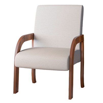 Poltrona Veneza Seda/Linho Amêndoa - Vian