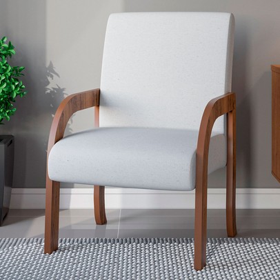 Poltrona Veneza Seda/Linho Gelo - Vian