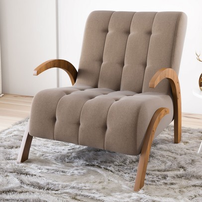 Poltrona Cecilia Seda/Tabaco - Vian