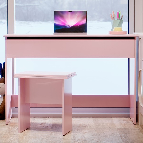 Penteadeira Encanto 1 Porta Rose - Gabrielli Móveis