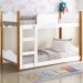 Beliche Encanto com Escada e Grade de Proteção Branco/Grenat - Gabrielli Móveis