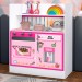 Cômoda Infantil Magia 2 Portas 1 Gaveta Branco/Rosa - Gabrielli Móveis