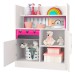 Cômoda Infantil Magia 2 Portas 1 Gaveta Branco/Rosa - Gabrielli Móveis