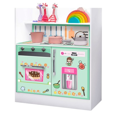 Cômoda Infantil Magia 2 Portas 1 Gaveta Branco Verde - Gabrielli Móveis