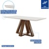 Mesa de Jantar 4 Lugares Kyra/Arthus com Vidro Chocolate/Off White/Suede Bege - Cel Móveis