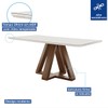 Mesa de Jantar 4 Lugares Kyra/Arthus com Vidro Chocolate/Off White/Suede Cru - Cel Móveis