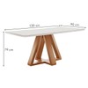 Mesa de Jantar 4 Lugares Kyra/Arthus com Vidro Cinamomo/Off White/Suede Cru - Cel Móveis