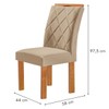 Mesa de Jantar 4 Lugares Kyra/Arthus com Vidro Cinamomo/Off White/Suede Cru - Cel Móveis