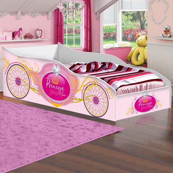 Cama Carruagem Rosa - Gabrielli Móveis