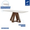 Mesa de Jantar 4 Lugares Kyra/Canela com Vidro Chocolate/Off White/Suede Cru - Cel Móveis