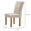 Mesa de Jantar 4 Lugares Kyra/Canela com Vidro Cinamomo/Off White/Suede Bege - Cel Móveis