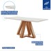Mesa de Jantar 4 Lugares Kyra/Canela com Vidro Cinamomo/Off White/Suede Bege - Cel Móveis