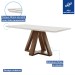 Mesa de Jantar 6 Lugares Kyra/Arizona com Vidro Chocolate/Off White/Suede Bege - Cel Móveis