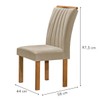 Mesa de Jantar 6 Lugares Kyra/Arizona com Vidro Cinamomo/Off White/Suede Cru - Cel Móveis