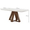 Mesa de Jantar 6 Lugares Kyra/Arthus com Vidro Chocolate/Off White/Suede Bege - Cel Móveis
