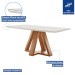 Mesa de Jantar 6 Lugares Kyra/Arthus com Vidro Cinamomo/Off White/Suede Bege - Cel Móveis