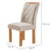 Mesa de Jantar 6 Lugares Kyra/Arthus com Vidro Cinamomo/Off White/Suede Bege - Cel Móveis