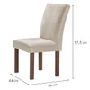 Mesa de Jantar 6 Lugares Kyra/Canela com Vidro Chocolate/Off White/Suede Bege - Cel Móveis