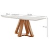 Mesa de Jantar 6 Lugares Kyra/Canela com Vidro Cinamomo/Off White/Suede Cru - Cel Móveis