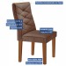 Mesa de Jantar 8 Lugares Barcelona com Vidro Cinamomo/Off White/Suede Animale - Cel Móveis