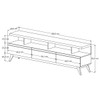 Rack para TV Até 72 Polegadas Vivare Wood 3 Gavetas Nature/Off White - Giga Móveis