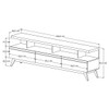 Rack com Painel para TV Até 72 Polegadas Vivare Wood Classic 3 Gavetas Off White/Freijó - Giga Móveis