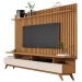 Rack com Painel para TV Até 72 Polegadas Vivare Wood Classic 3 Gavetas Off White/Freijó - Giga Móveis
